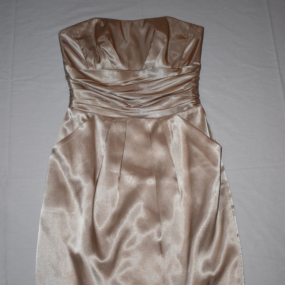 Strapless Champagne Formal
